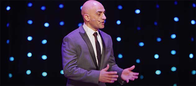 Professor Ehab Mesehle speaking at a TED Talk