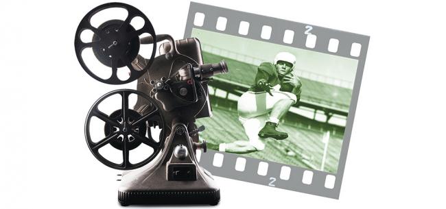 While All-American running back Eddie Price (pictured) did not actually appear in the 1949 film Father Was a Fullback, the Tulane team scored a mention in the movie. Price led the Green Wave to the Southeastern Conference football championship that year, for real. (Photo of Eddie Price Courtesy Tulane University Archives)