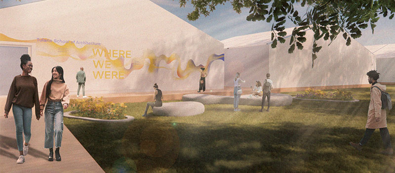 rendering of the winning 2022 Newcomb Quad Pavillion Design
