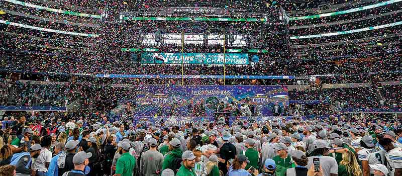 Confetti streams and fans rejoice as Tulane wins the Cotton Bowl Classic , Jan. 2, 2023