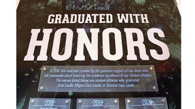 ‘Graduated with Honors’ Wall Recognizes Student-Athletes