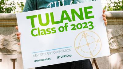 sign saying Tulane Class of 2023