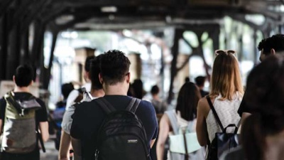 people walking in Berlin