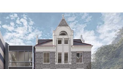 Architectural rendering of Richardson Memorial Hall's renovation plan