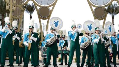 Tulane marching band performs in Dubai