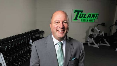 Troy Dannen photo of Troy Dannen in the Athletics training room