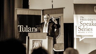 President Fitts leads at the Presidential Speaker Series