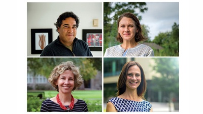 grid of portraits of four teachers