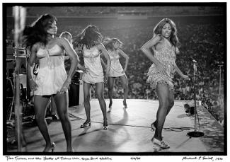 Tina Turner and the Ikettes in Tulane Stadium for the 1970 Soul Bowl