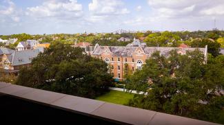 view of campus from Paul Hall