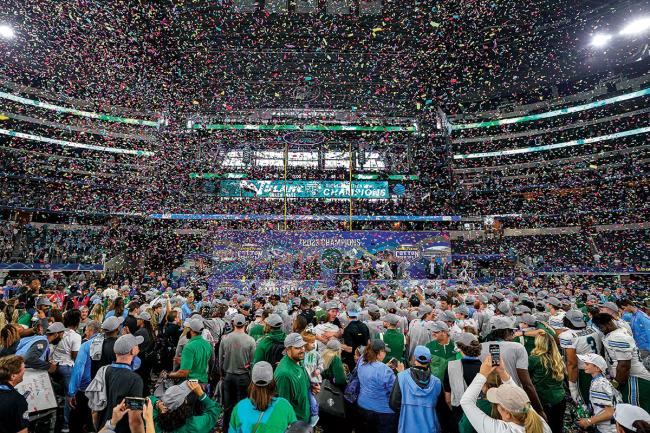 Confetti streams and fans rejoice as Tulane wins the Cotton Bowl Classic , Jan. 2, 2023